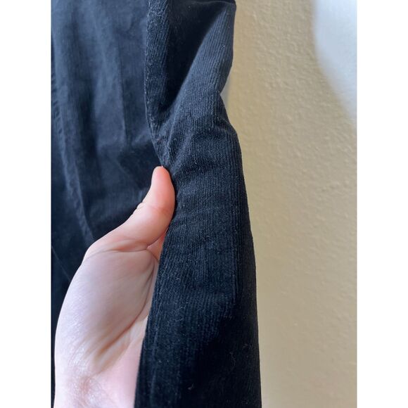 Talbots Womens Black Corduroy Pants 6 High Rise Straight Leg Curvy Fall Preppy - Picture 6 of 13